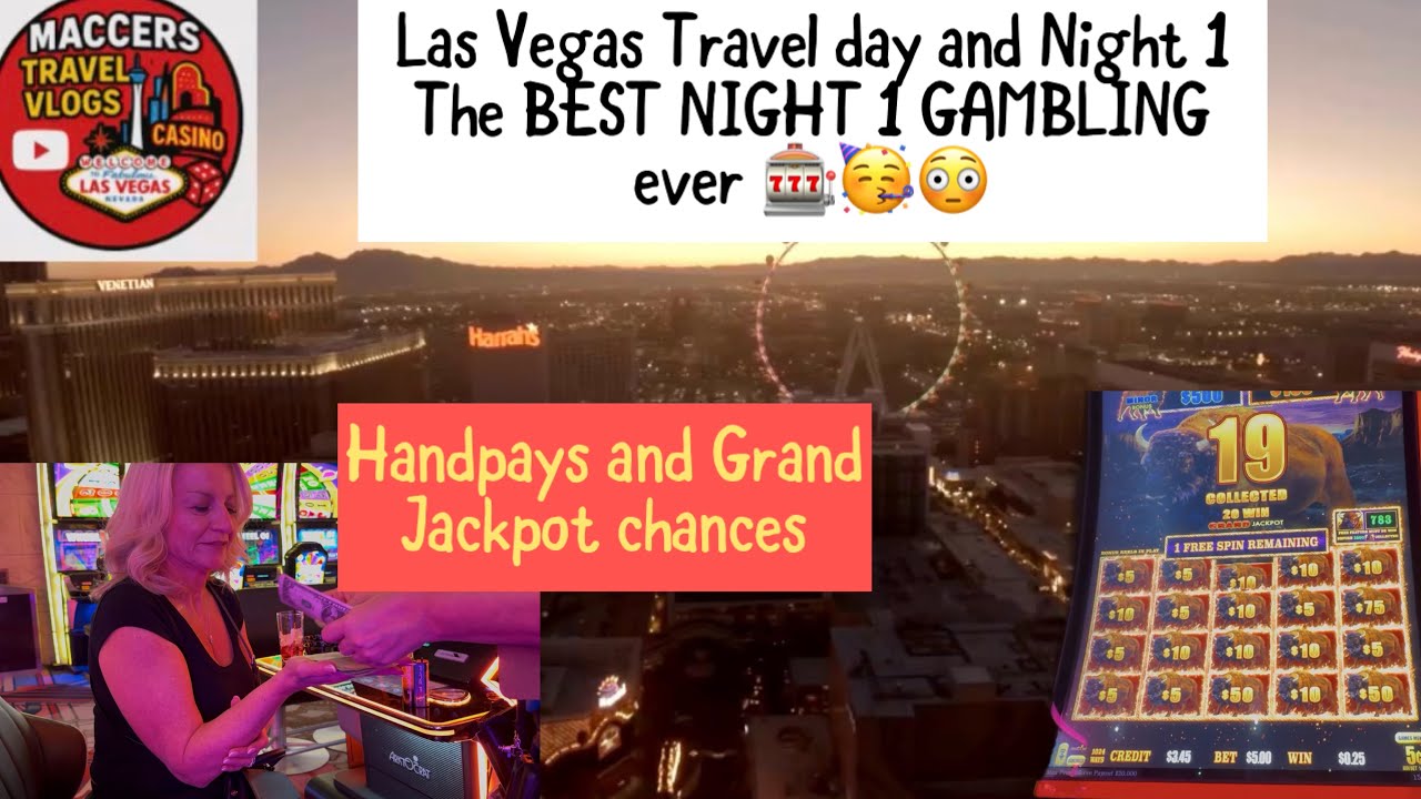 Handpays and GRAND Jackpot chances 😳🥳Travel day and Night 1 Las Vegas vlog #lasvegas #slots #casino 