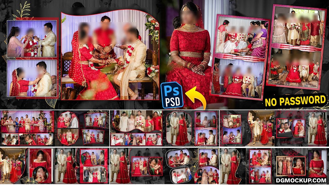 12x36 Wedding Album Inner Psd Templates Free Download | 2025 Wedding Album PSD | dgphotoshop