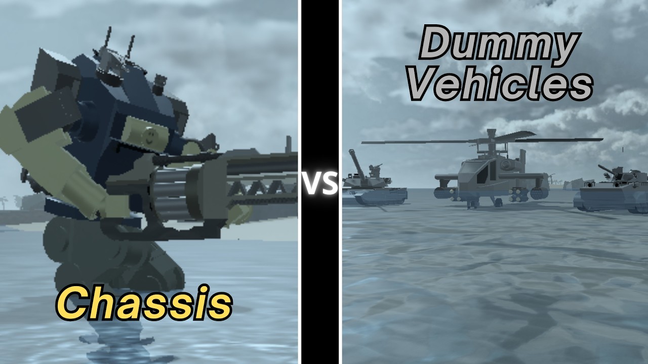 Chassis VS All Dummy Vehicles in Dummies vs Noobs feat. @Dummy_reaI