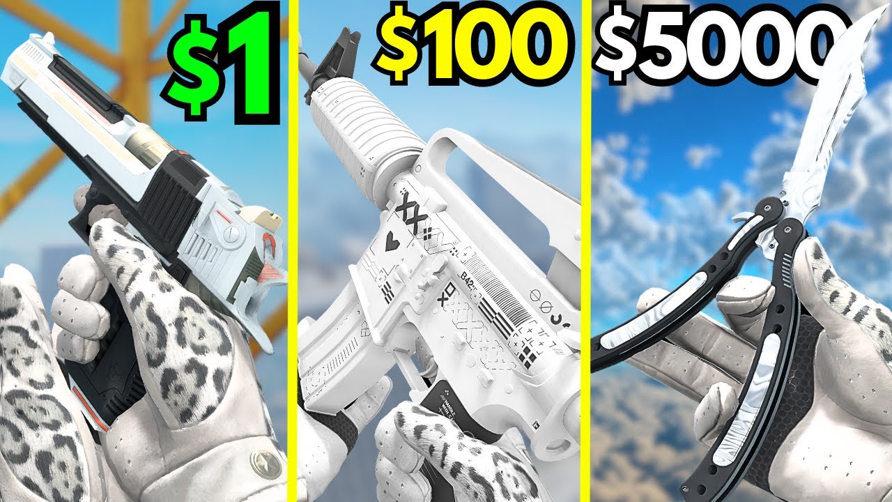 BEST Budget WHITE Skins, Knives & Gloves For Every Budget (CHEAP White Skins & Combos in CS2)