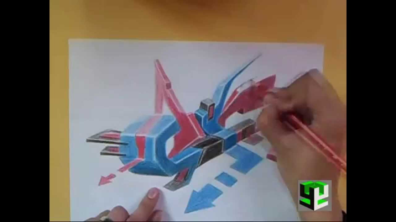 Dibujando Graffiti 3D Abstracto Facil / Drawing Graffiti 3D Abstract Easy - Y4