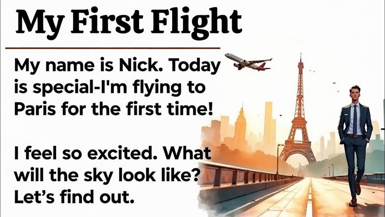 My First Flight ✈️ || Learn English Through Story || Graded Reader || Listening Practice English...