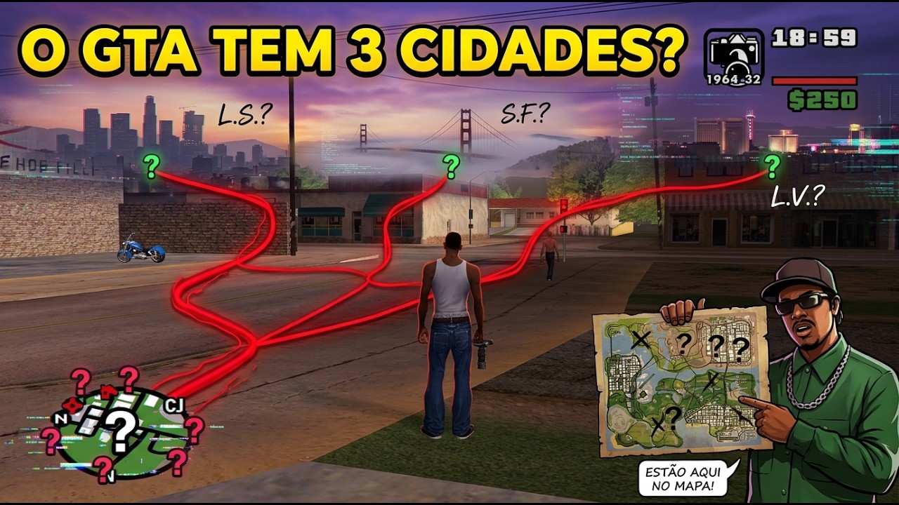 GTA SAN ANDREAS CURIOSIDADES - O MAPA É REALMENTE GRANDE? 
