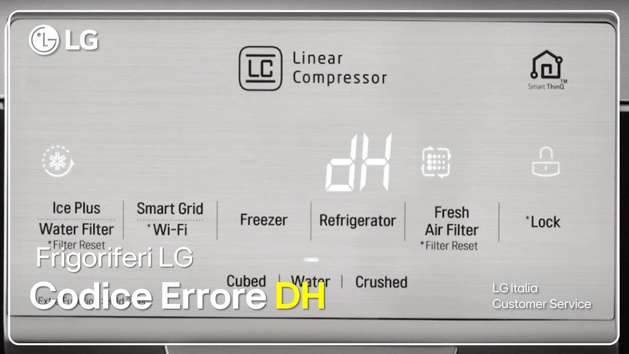 холодильники LG | Устранение неполадок — код ошибки DH