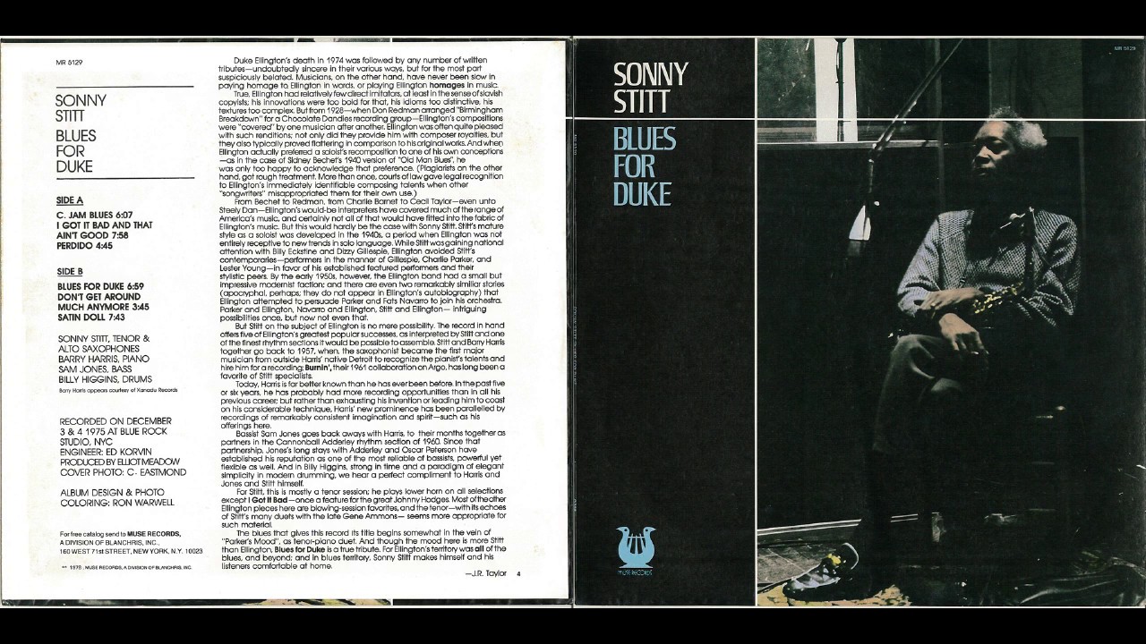 I Got It Bad And That Ain't Good / Sonny Stitt [Blues For Duke (1978) 2/6]