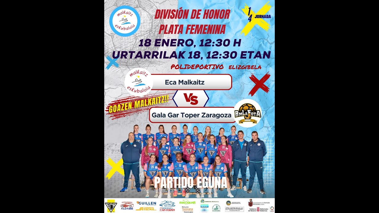 18-01-2026 | ECA MALKAITZ VS GALA GAR TOPER ZARAGOZA BM LA JOTA