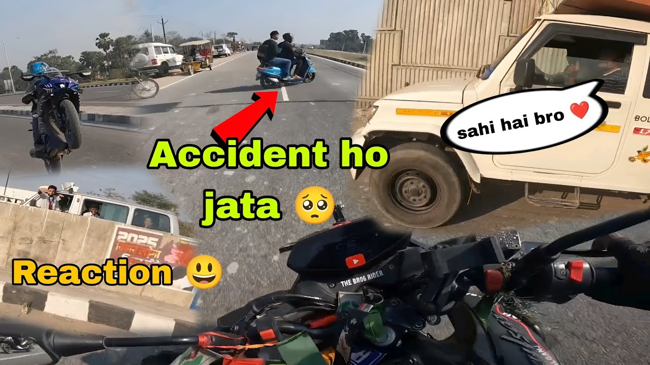 Accident ho jata 🥺 #motovolgger #vlog #thebr06rider #viral #video 