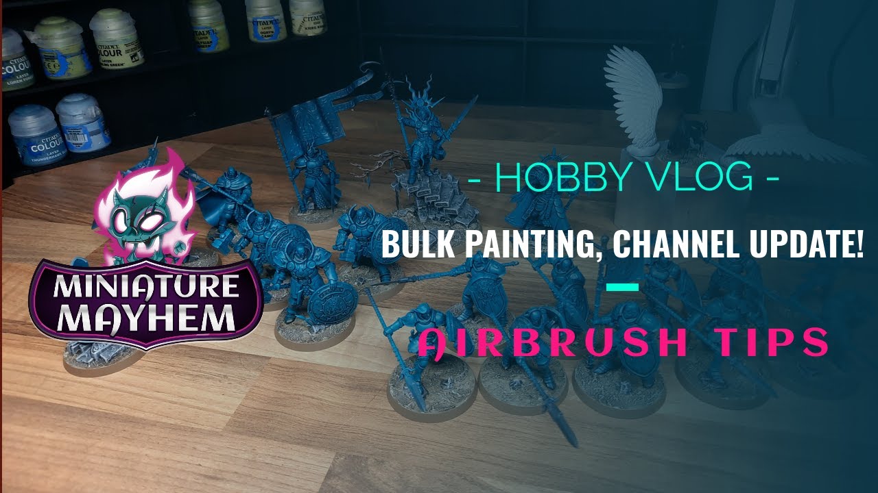 Hobby Vlog! Bulk Painting Session - Airbrush Tips - Channel Update!