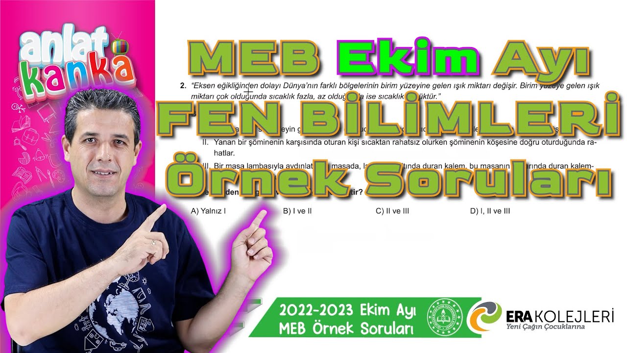 Ekim Ayı Örnek Sorular Fen Bilimleri LGS 2023