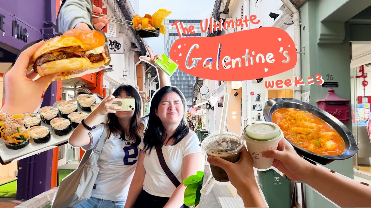 Artist Vlog  Galentines' Day!  Cafe hopping, Amazing Date night spots, Exploring Singapore! mp4