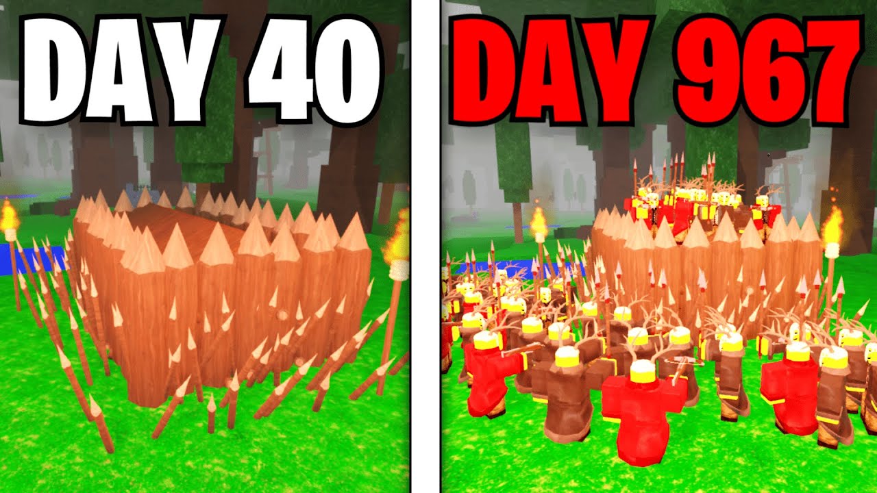 Building The BEST AFK BASE in Survive 99 Nights In The Forest