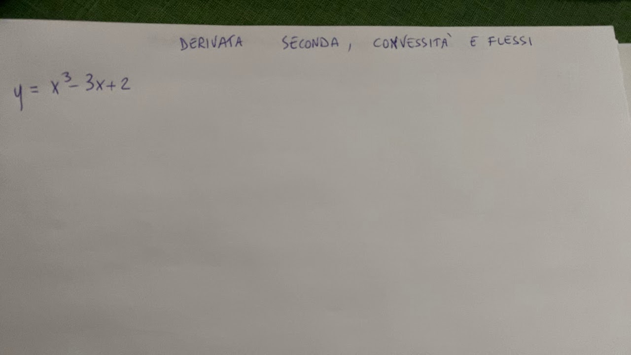 Derivata seconda, convessit&agrave; e flessi