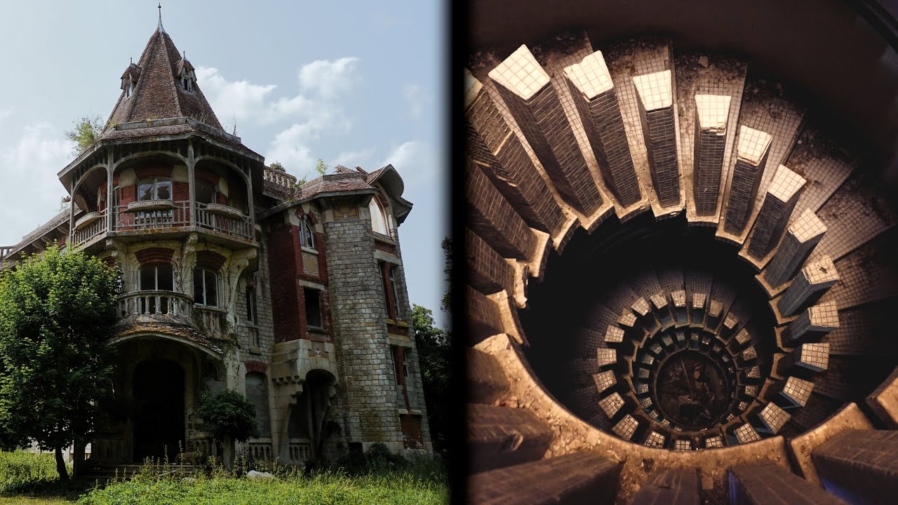 Long forgotten french castle with an unique stairwell