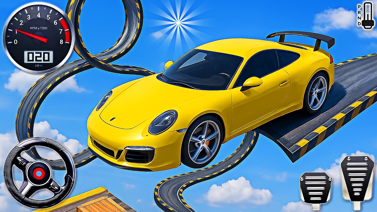 Impossible GT Car Stunt Master 3D - Mega Ramp Sport Car Driving Game | Android Gameplay