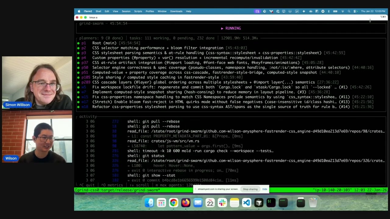 FastRender with Wilson Lin - building a web browser with swarms of thousands of coding agents