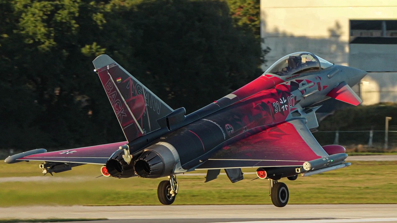 [4K] TaktLwG71 Richthofen I Eurofighter at Wittmund Airbase I Britten-Norman BN-2 I Sunset