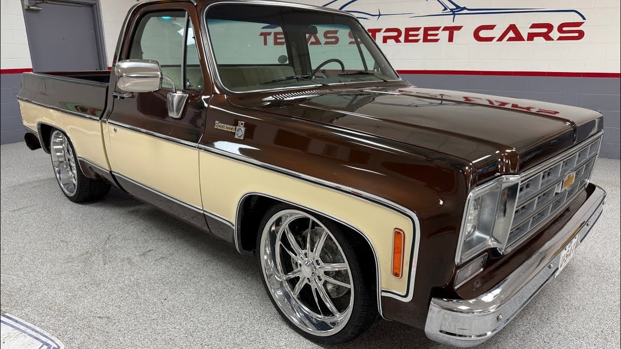 1979 Chevrolet C10, Squarebody, LS swap, ridetech, vintage air, 22-дюймовые диски US Mag Billet, ...