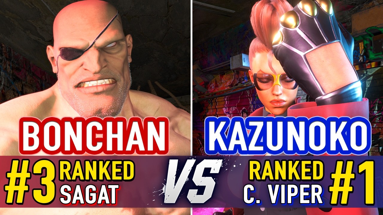 SF6 🤜 BONCHAN (#3 Ranked Sagat) vs KAZUNOKO (#1 Ranked C. Viper) 🤛 SF6 High Level Gameplay