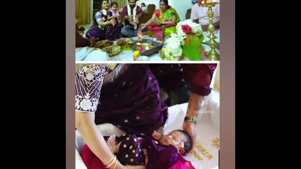 Ashmitha son Suriya baby naming ceremony 😍
