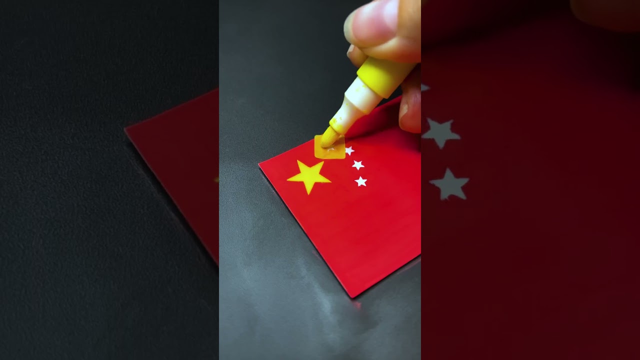 Drawing the flag of China 🇨🇳 What&rsquo;s next? #art #creative #painting