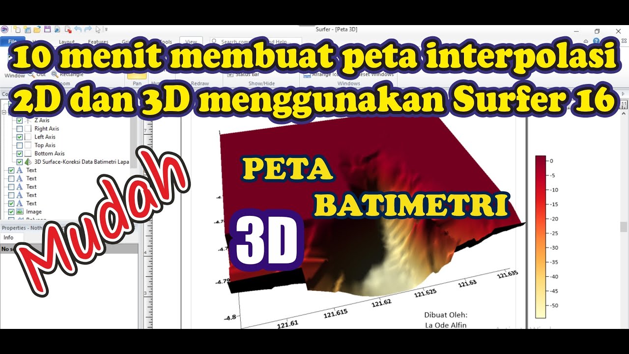 Interpolasi Data Batimetri 2D dan 3D Menggunakan Surfer  16