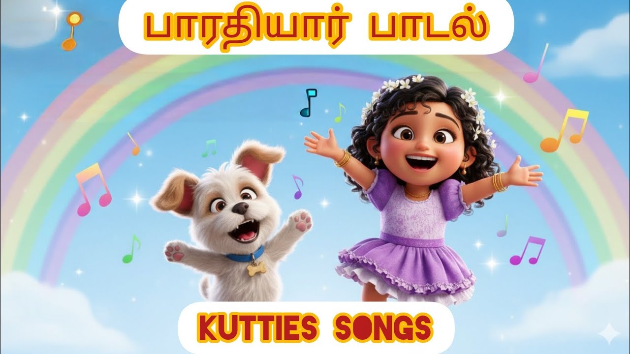 சின்னஞ்சிறு கிளியே | Bharathiyar Tamil Song | Kids Song | தமிழ் குழந்தைப் பாடல்