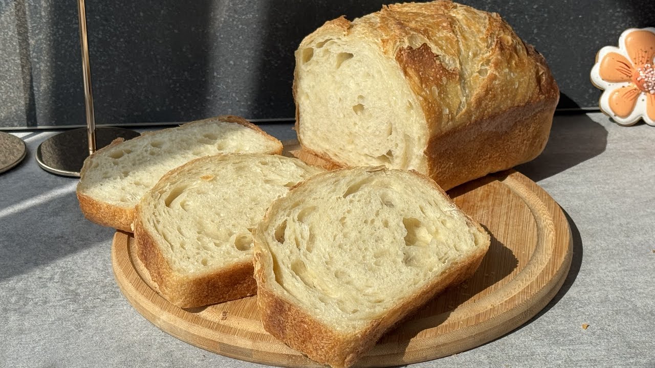 Мягкий белый хлеб на ЗАКВАСКЕ 🍞
