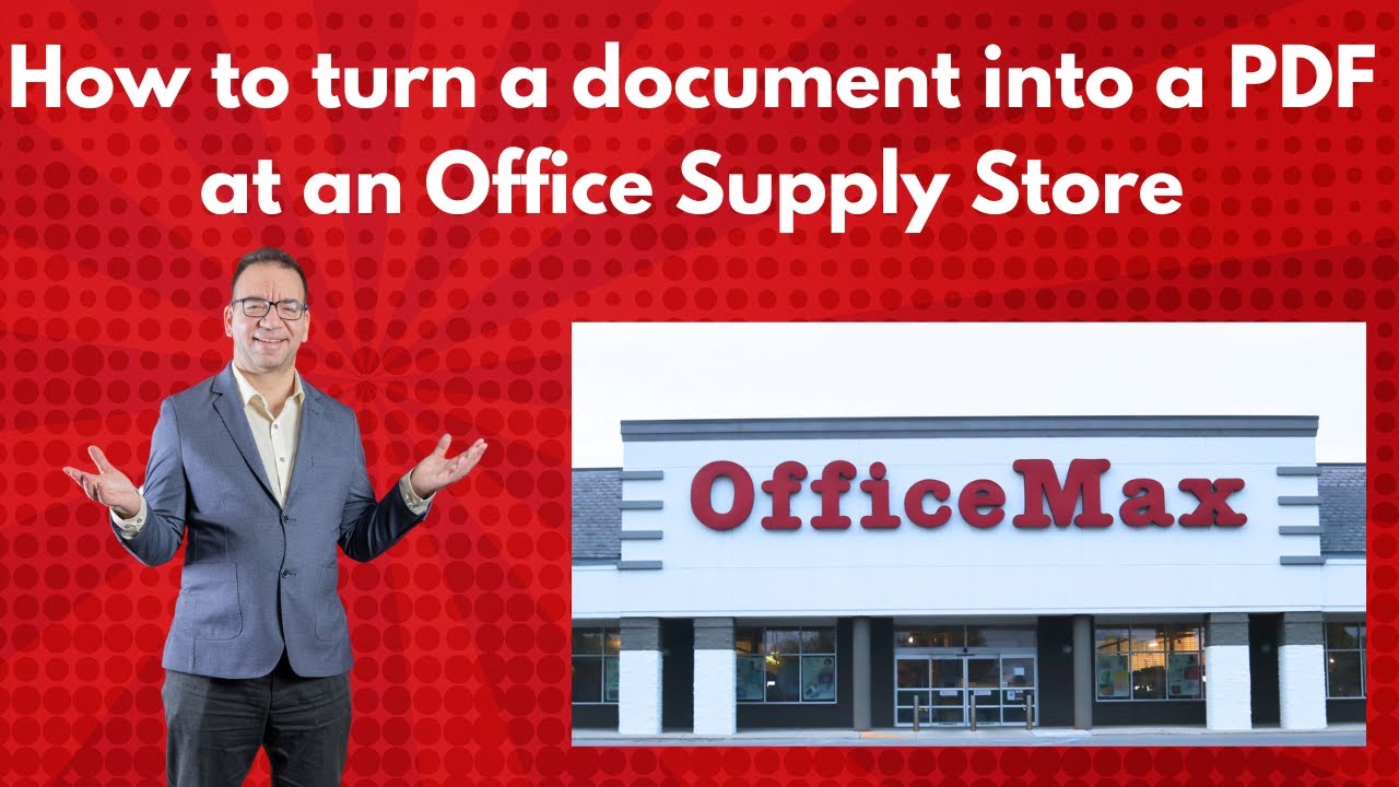 How to turn a paper document into a pdf file at Office Max