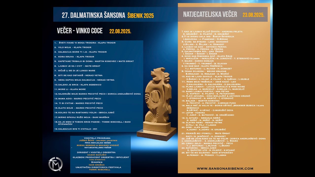 28. DALMATINSKA ŠANSONA ŠIBENIK 2025. - LIVE