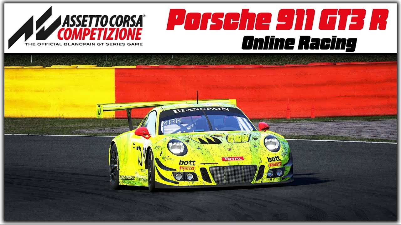 Тестируем Porsche 911 GT3 R в онлайне в Assetto Corsa Competizione.