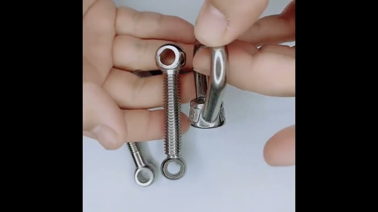 Stainless Steel 304 Eye Bolts & Screw with Triangle eye Nuts #fasteners #hardware #boltandnut #bolts
