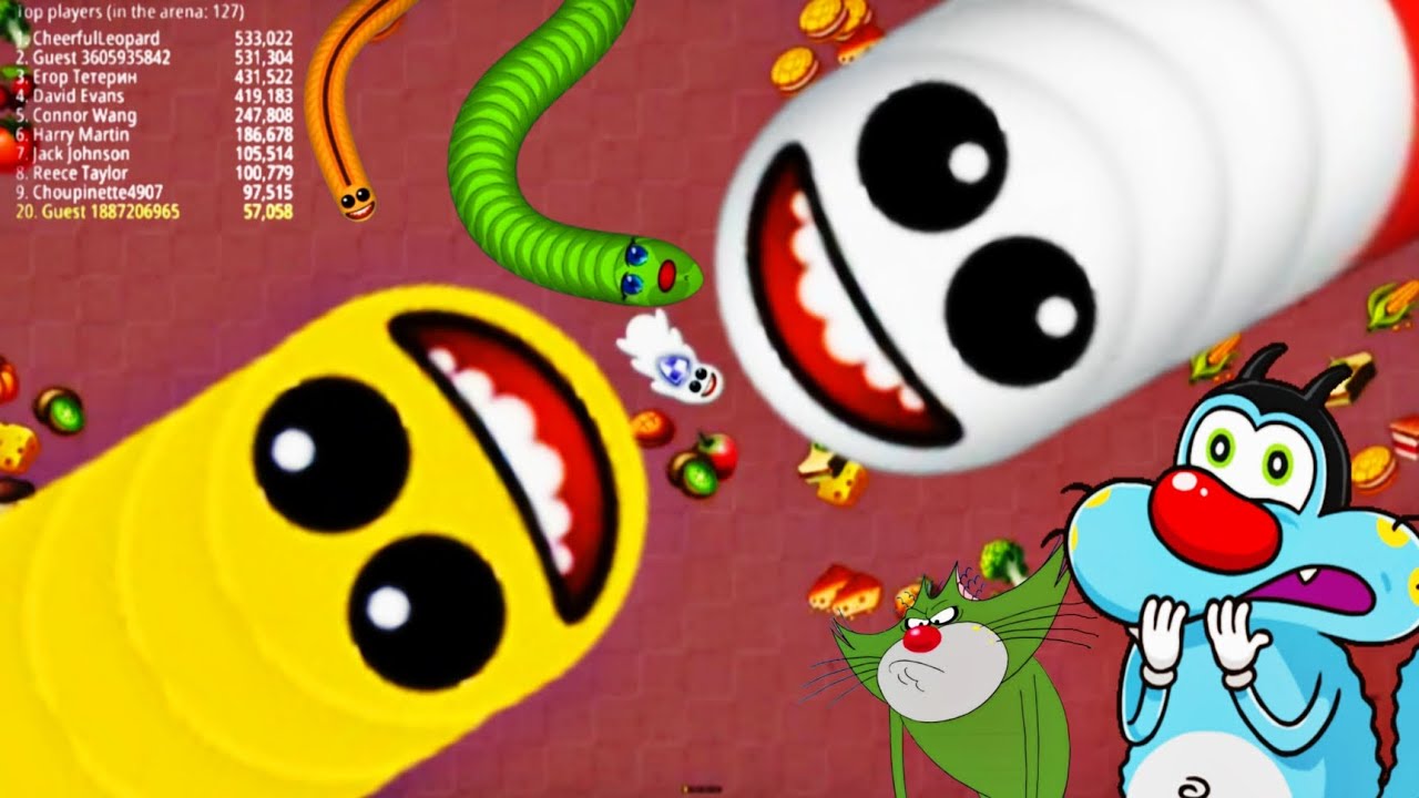 OGGY Worm Hunt - Slither on The fun Battle Saamp Saamp Wala game / WormsZoneio