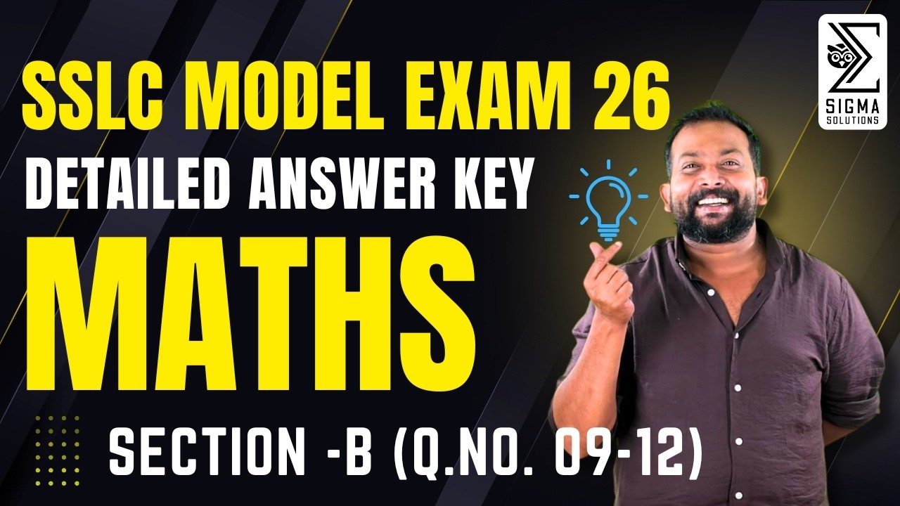 SSLC MATHS Model Exam -2026, Questions & Answer,  Section -B