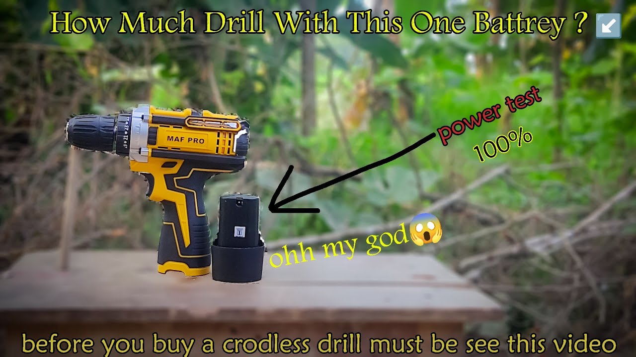 🔋 Cordless Drill Battery Test! 💥 How Much Can It REALLY Drill on 1 Full Charge? 🔧😲 #how