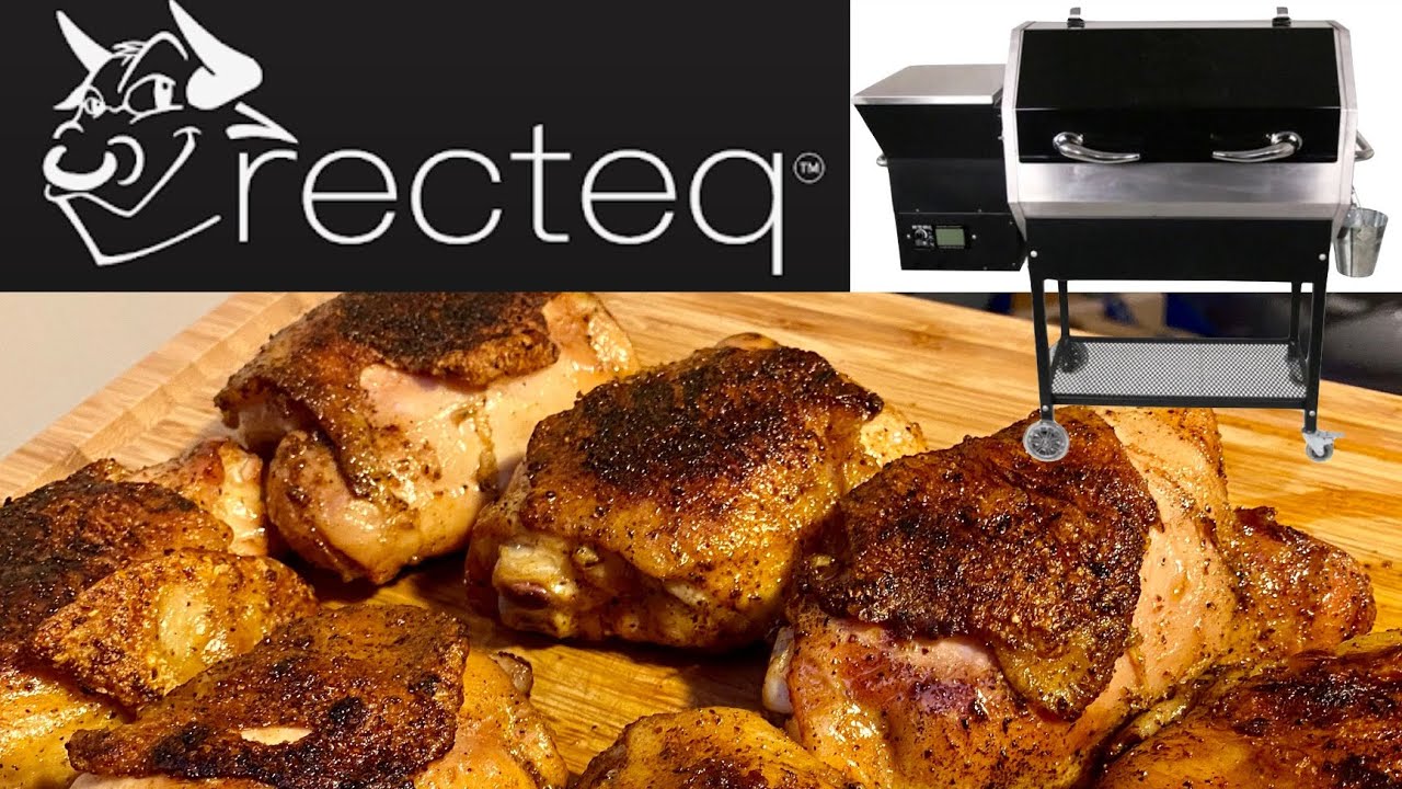 Crispy Smoked Chicken Thighs on my RecTeq 590 pellet smoker