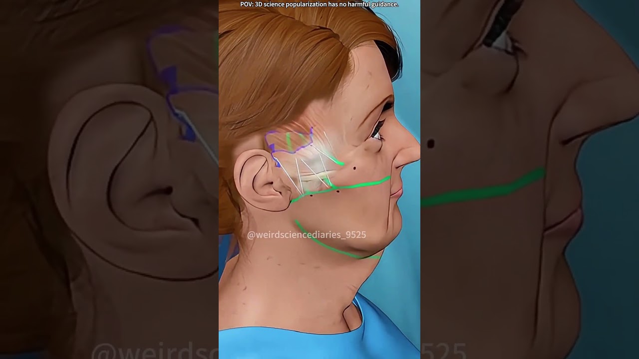 Mini Facelift Surgery #adventure #doctor #3danimation #dentaltreatment #music #anatomy