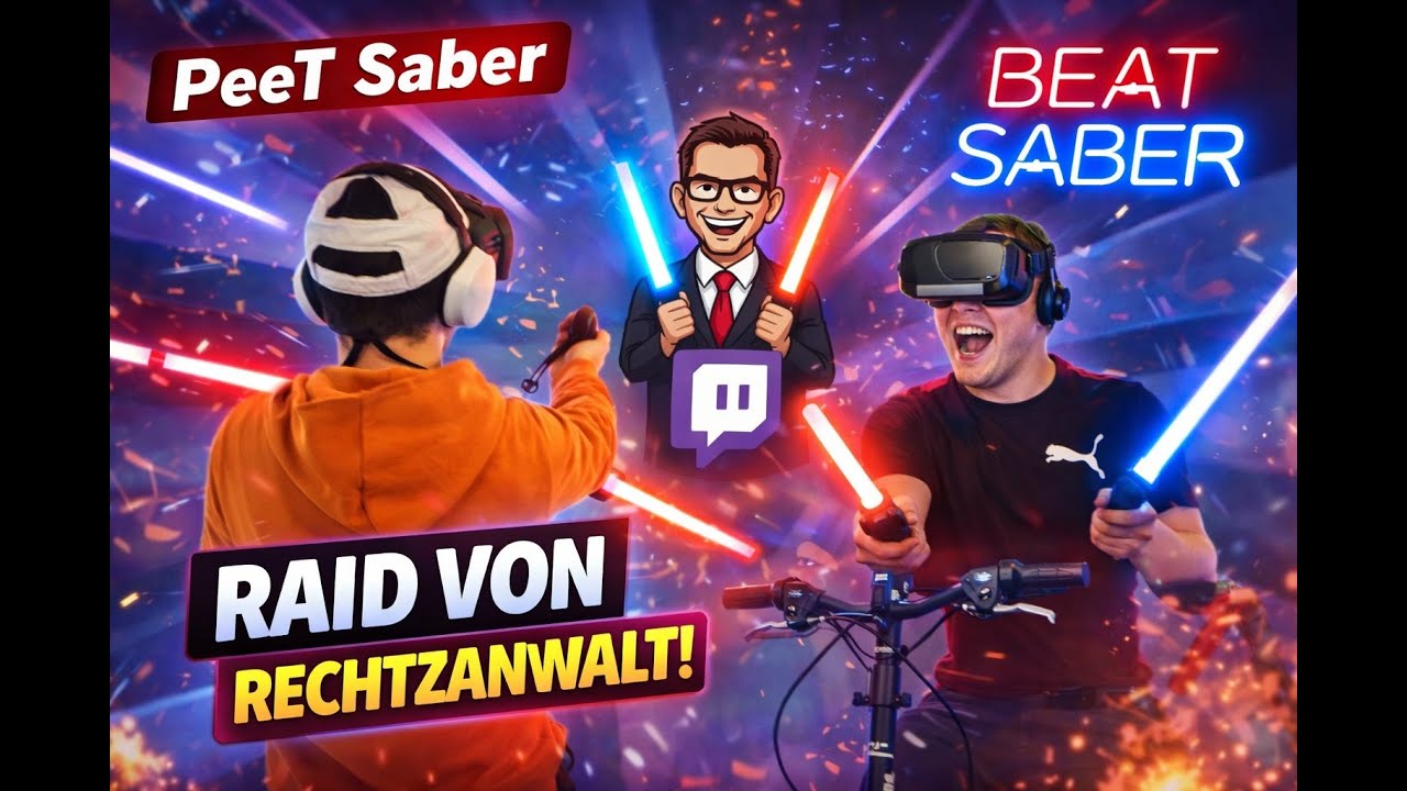 PeeT Saber | Beat Saber Mixed Reality – Raid von Rechtzanwalt! (Twitch Archiv 05.08.2021)