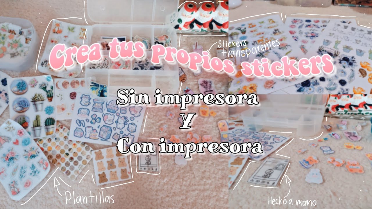 Haz tus propios stickers (3 maneras diferentes, PLANTILLAS DESCARGABLES) CREA TU PROPIA PAPELERÍA 3🌟