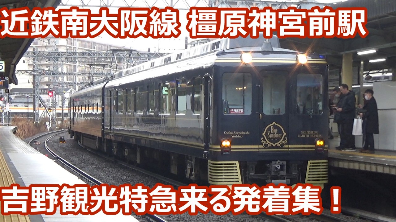 【近鉄南部の要衝！】近鉄南大阪線 橿原神宮前駅 昼間の発着集【16200系青のシンフォニー・16010系＆16600系吉野特急・6020系＆6200系区間急行・6400系ワンマン】