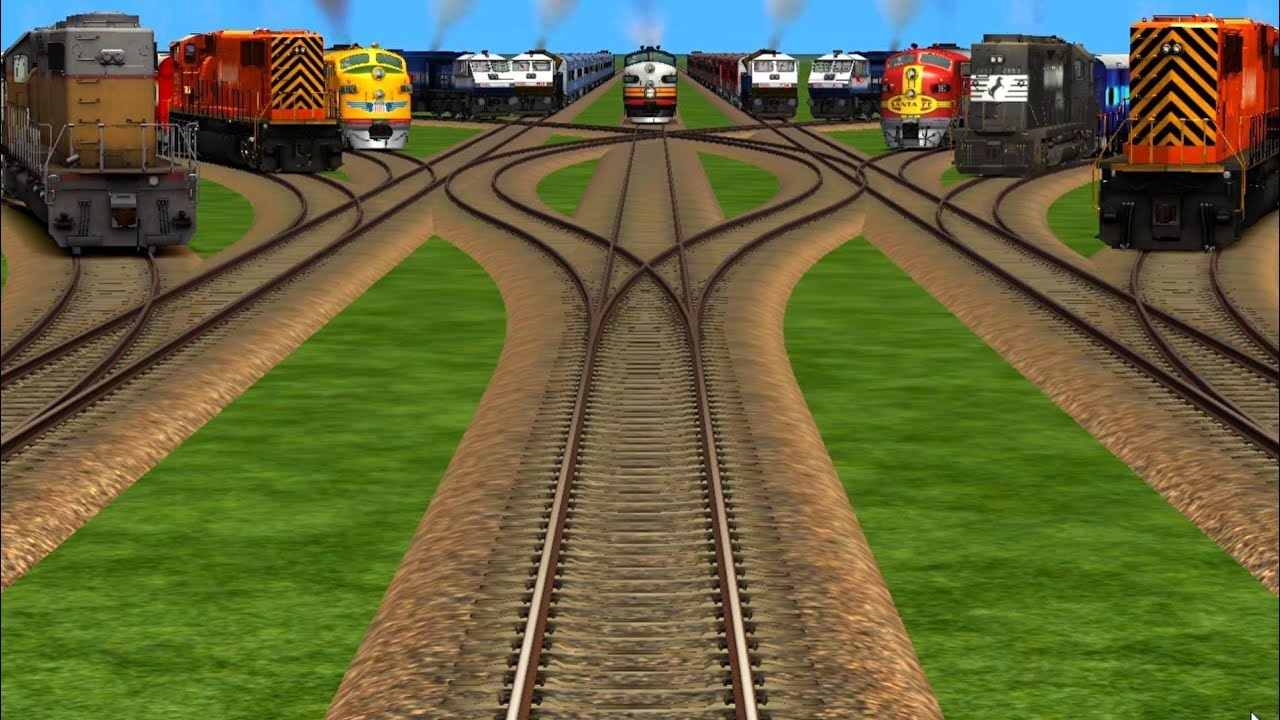 WNG-413G Showdown At Bumpy Railroad Tracks Mega Railway Crossing Battle Play Indian Railway 