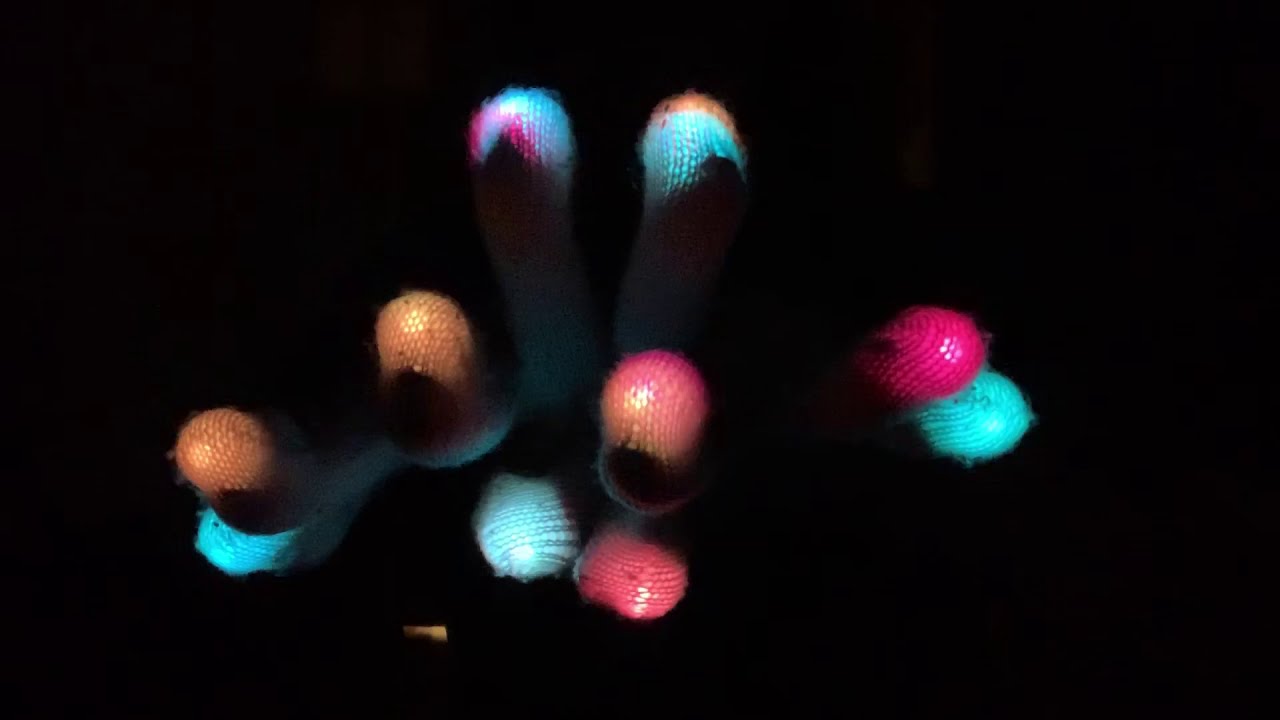 ASMR Hand Movements with LED Gloving (Glove Sounds & Tongue Clicking)
