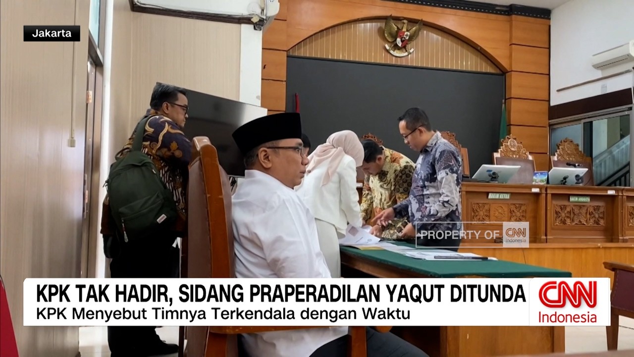 KPK Tak Hadir, Sidang Praperadilan Yaqut Ditunda
