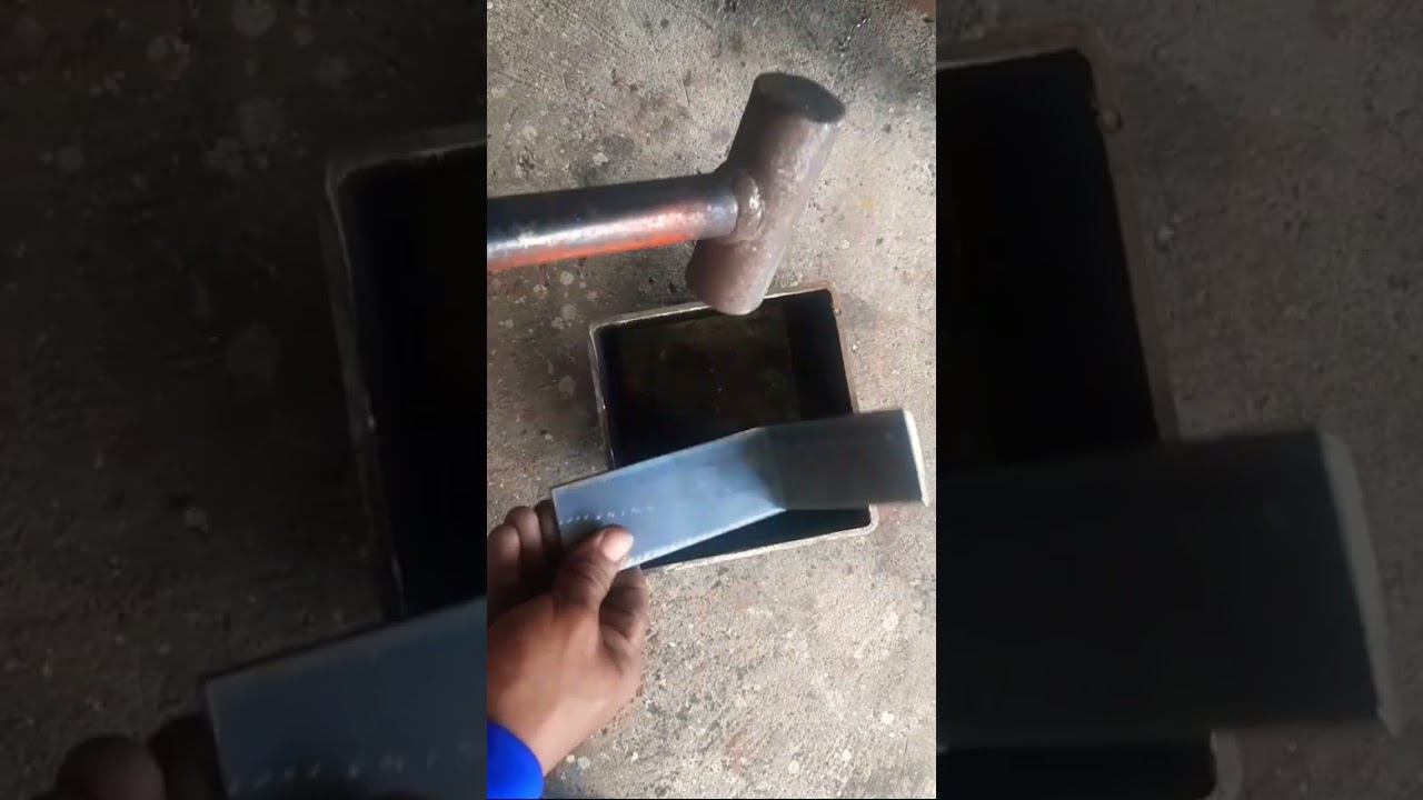 Perfectly Bending flat Bar to 90degrees angle Bar #trending #metal #workout #satisfying #diy #shorts