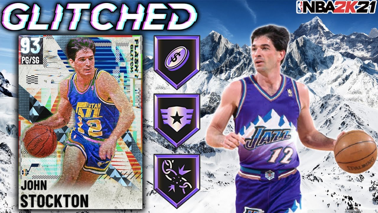 GLITCHED DIAMOND JOHN STOCKTON GAMEPLAY! THE BEST POINT GUARD IN NBA 2K21 MyTEAM!
