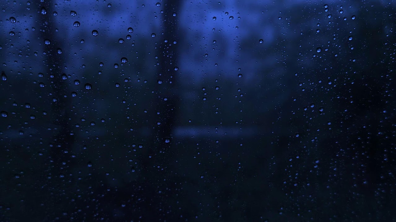 Live 24/7 - Rain Sounds & Rain On Window with for Deep Sleep 🌩️ Dark Screen Rain for Sleep, Study