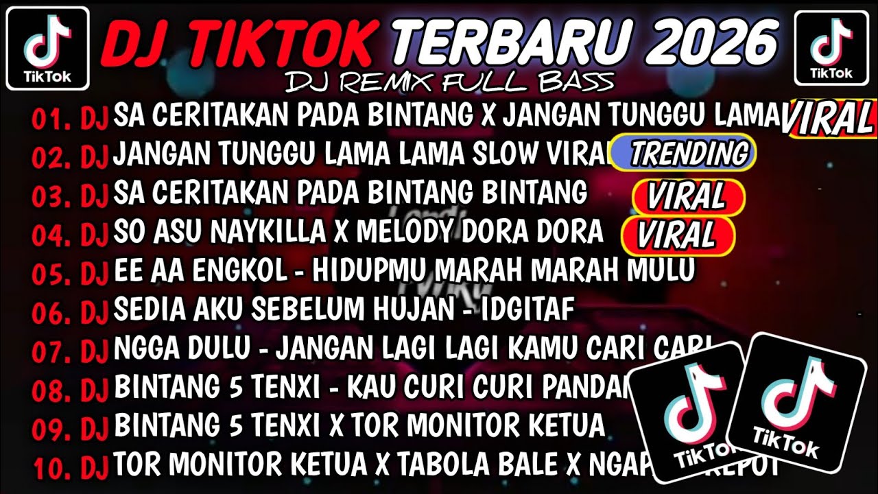 DJ TIKTOK TERBARU 2026🎵DJ SA CERITAKAN PADA BINTANG BINTANG-JAUH KO PERGI🎵DJ JANGAN TUNGGU LAMA LAMA
