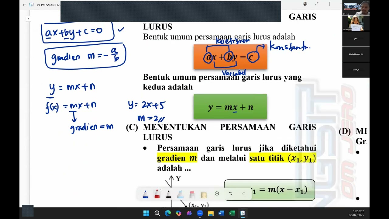 PK-Persamaan Garis Lurus