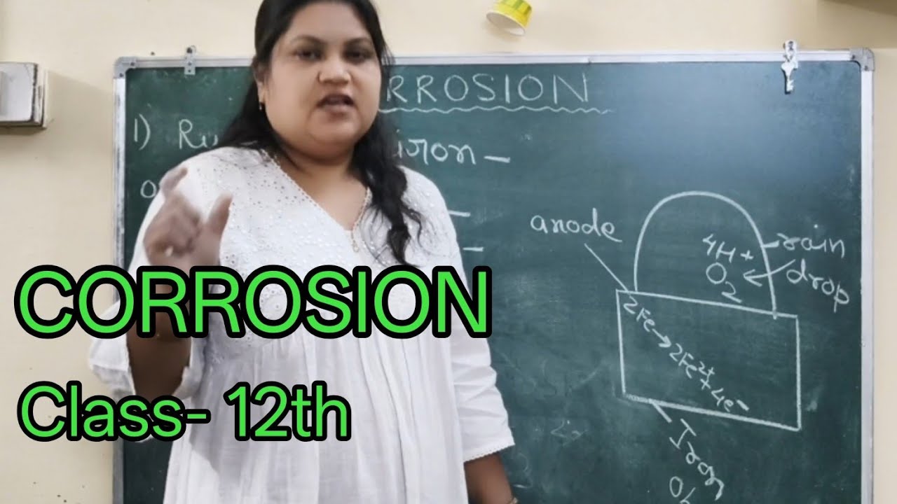 Corrosion, Class- 12, Corrosion - electrochemistry, examples, reactions and prevention of corrosion 