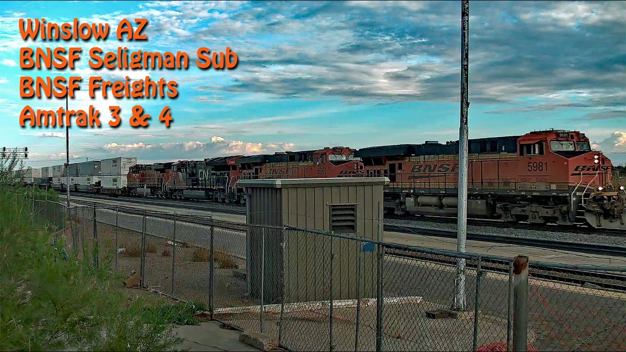 Winslow, AZ | BNSF Seligman Sub, MP 285.3 - PTZ (Chat) | SouthWest RailCams LIVE