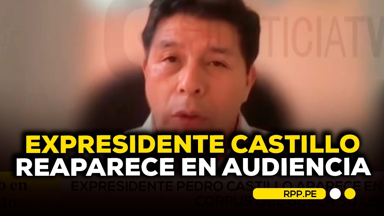 Pedro Castillo reaparece en audiencia por habeas corpus con el que busca su inmediata libertad